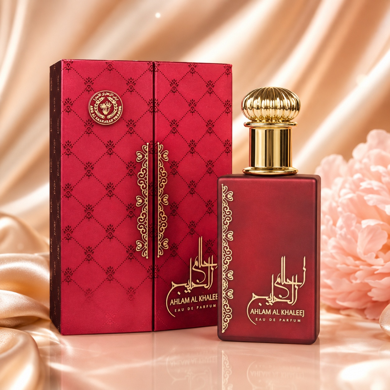Parfum Arăbesc Ard Al Zaafaran Ahlam Al Khaleej 100 ml cu sticlă bordo și cutie premium