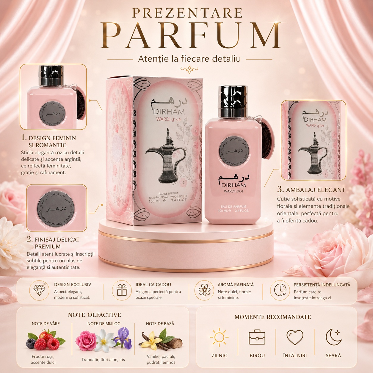 Dirham Wardi Ard Al Zaafaran parfum de damă inspirat de La Vie Est Belle L'Absolu