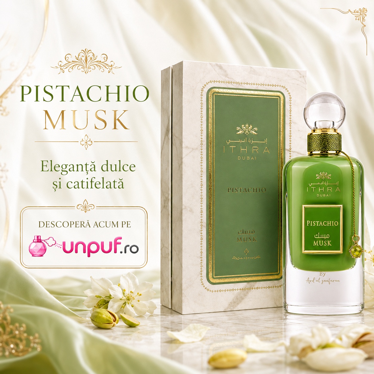 Pistachio Musk eleganță dulce și catifelată, parfum arăbesc unisex Ard Al Zaafaran 100 ml