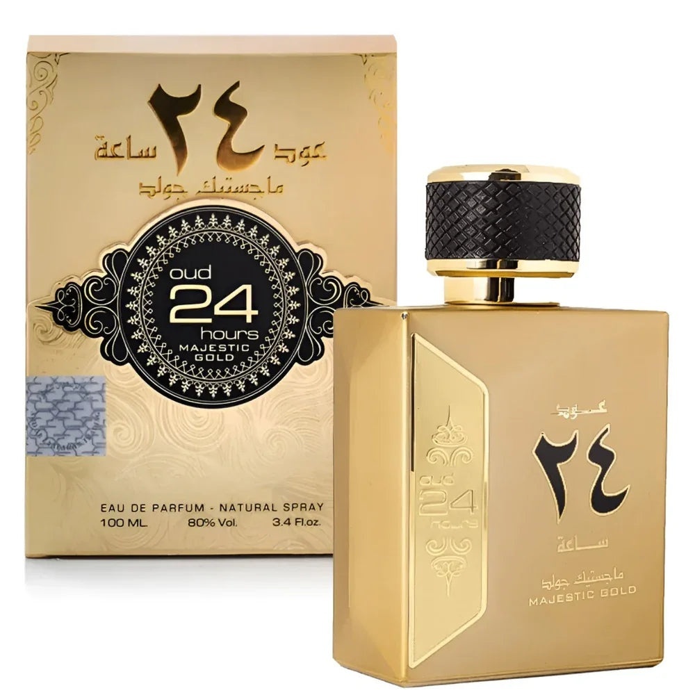Flacon original Oud 24 Hours Majestic Gold Ard Al Zaafaran 100 ml parfum arăbesc auriu cu cutie premium