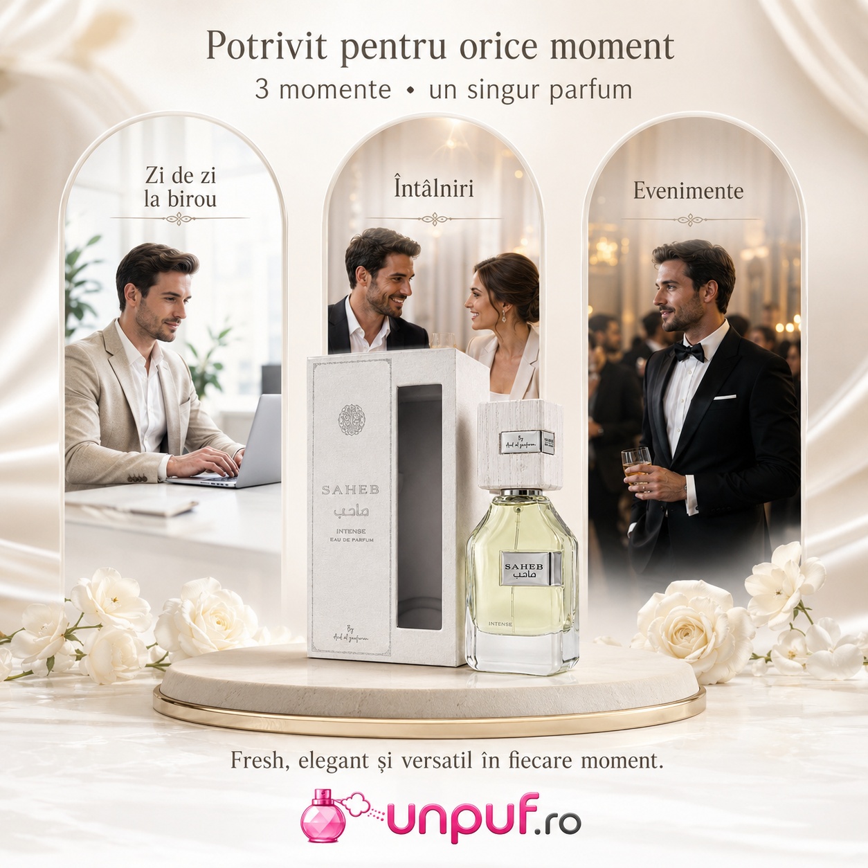 Saheb Intense Ard Al Zaafaran potrivit pentru zi de zi, birou, &icirc;nt&acirc;lniri și evenimente