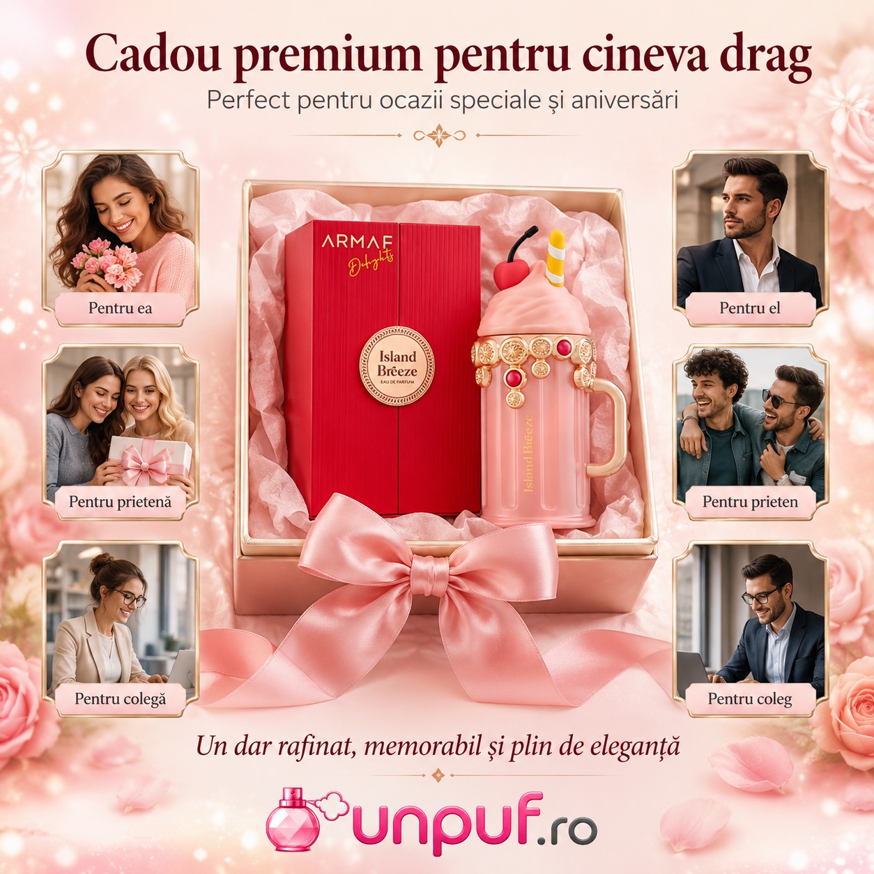 Armaf Island Breeze cadou premium pentru ea, prietenă, colegă, mamă, soră sau persoană dragă