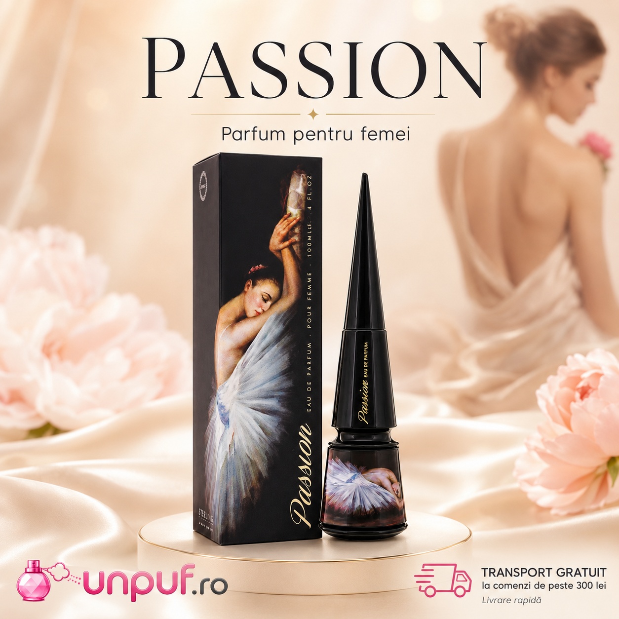 Armaf Passion parfum pentru femei cu prezentare premium și transport gratuit la comenzi eligibile