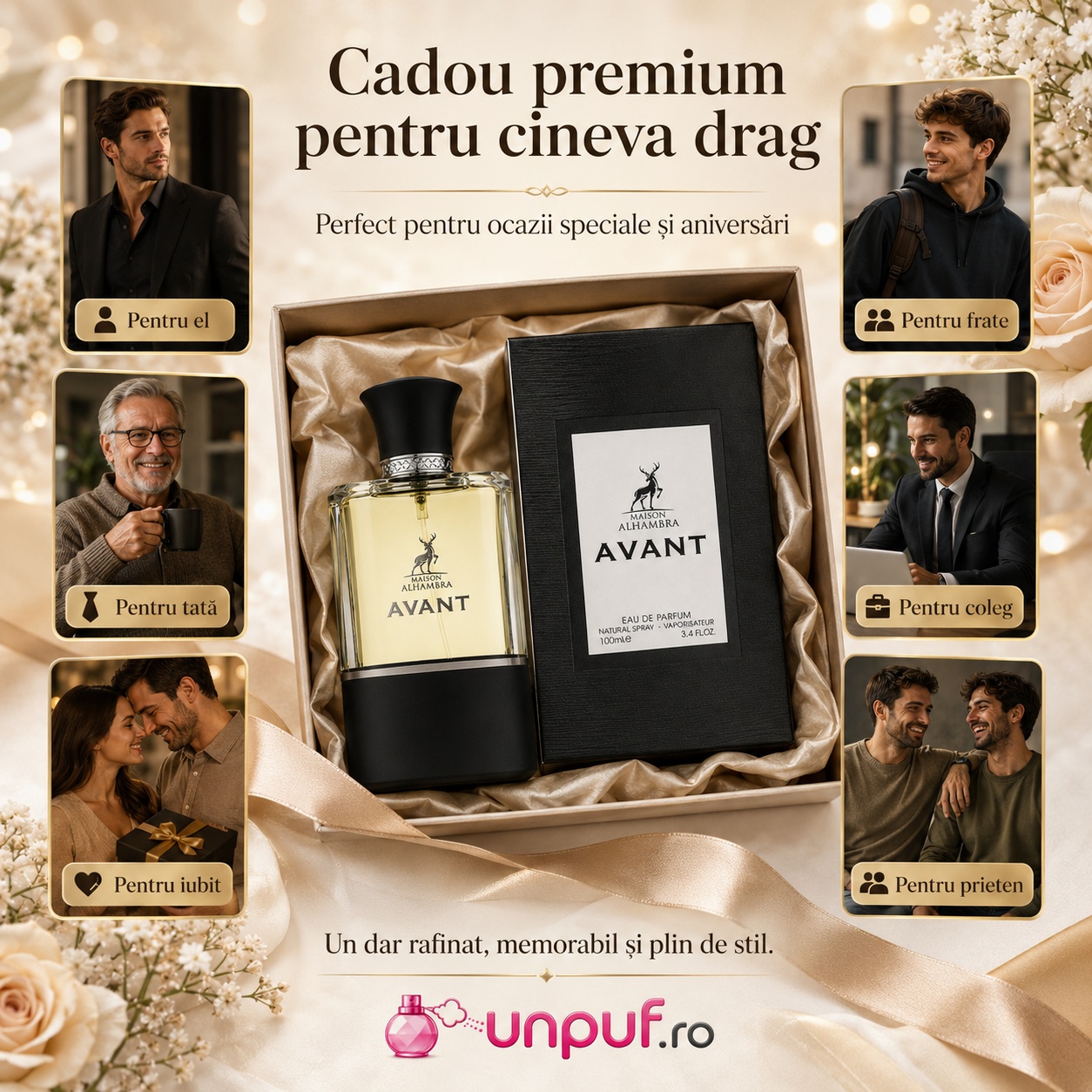 Cadou premium Avant Maison Alhambra pentru el, frate, tată, coleg, iubit sau prieten