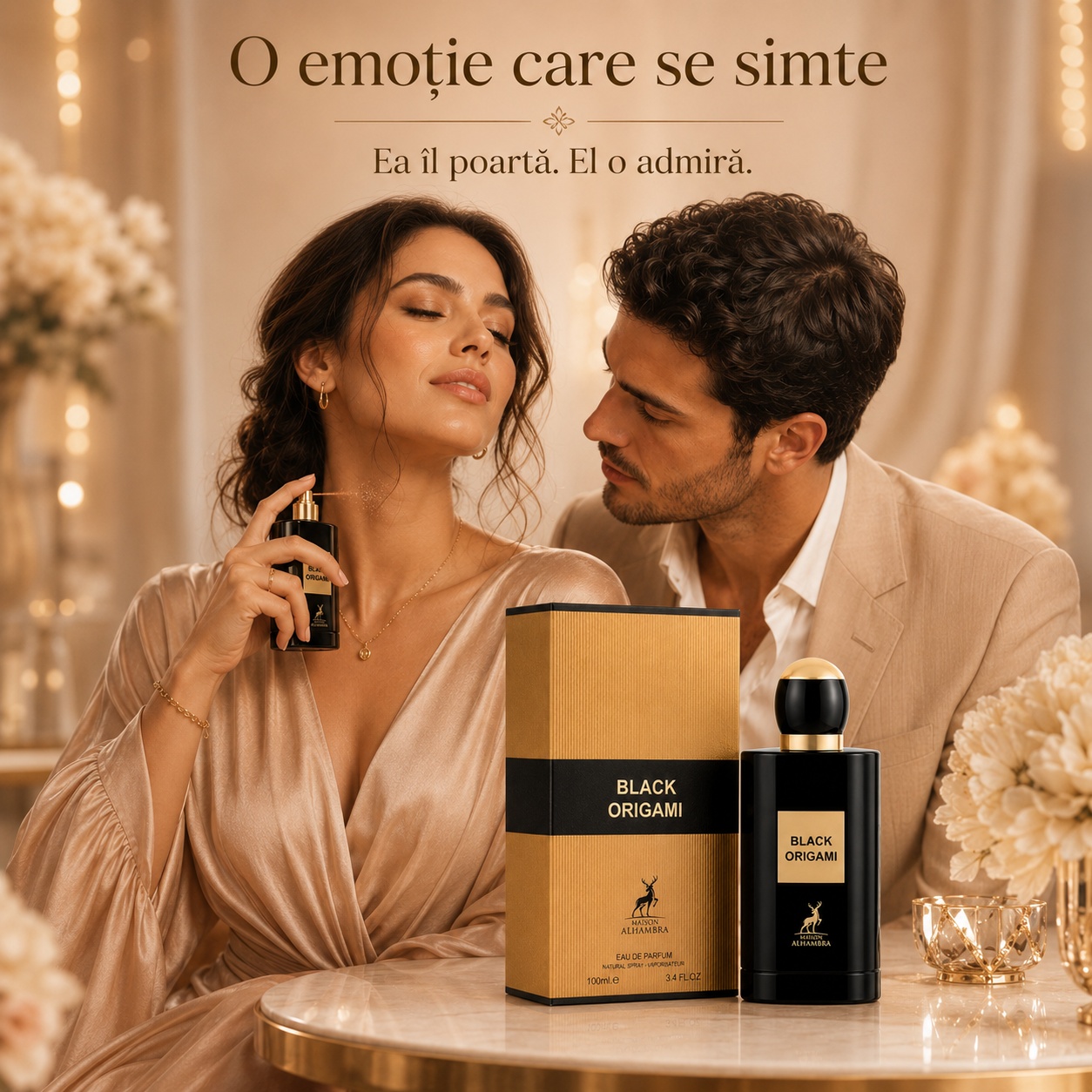 Black Origami Maison Alhambra parfum elegant, seducător și intens pentru momente romantice și speciale