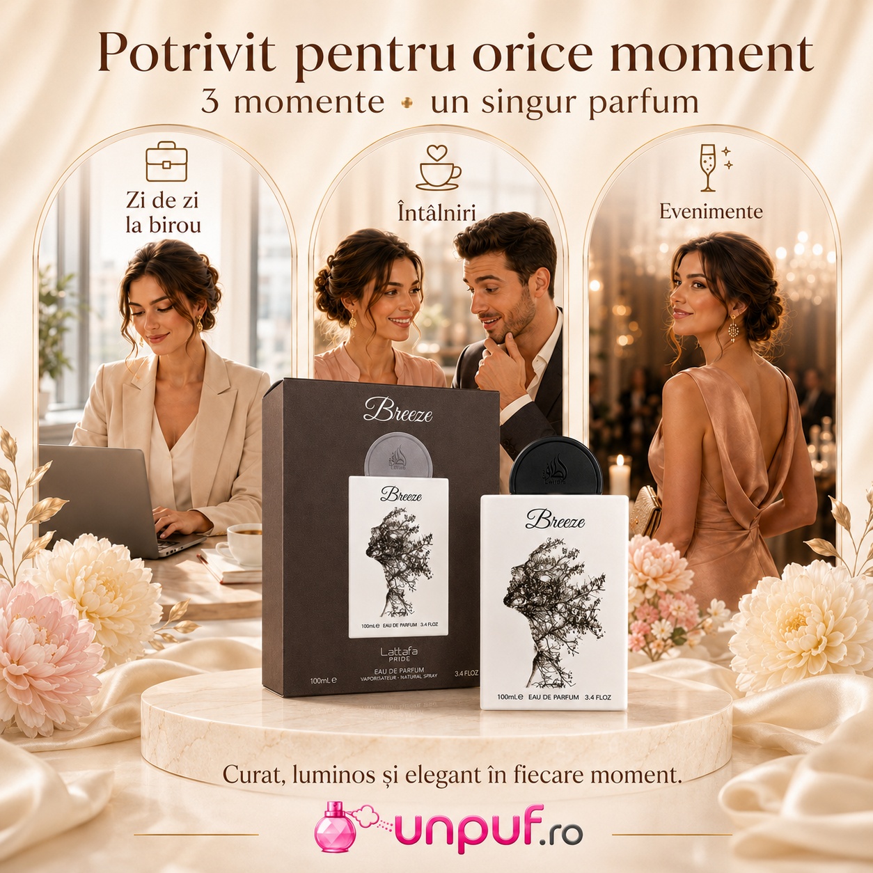 Parfum Breeze Lattafa Pride potrivit pentru zi de zi la birou, &icirc;nt&acirc;lniri și evenimente