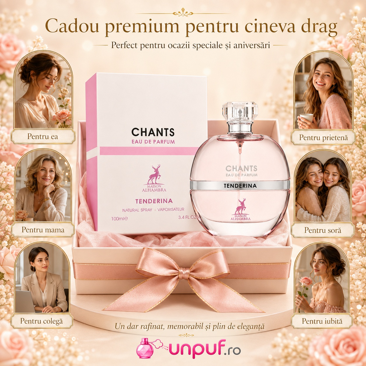 Cadou premium Chants Tenderina Maison Alhambra pentru ea, mamă, prietenă, soră, colegă sau iubită
