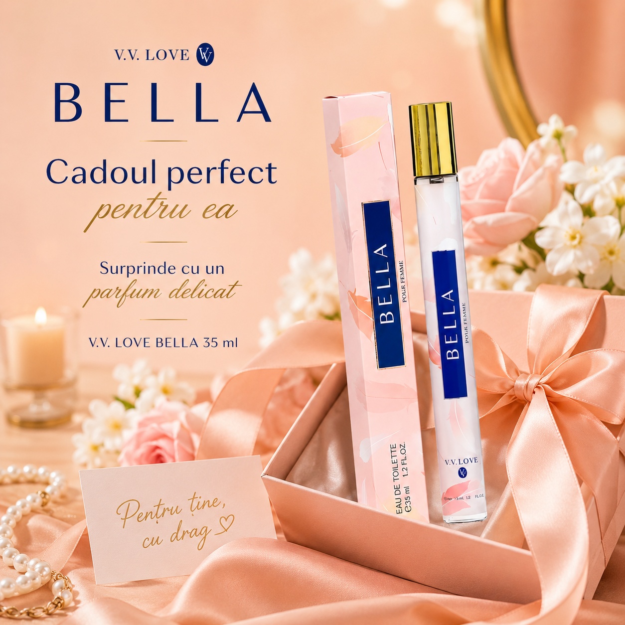 Parfum Bella Pour Femme 35 ml cadoul perfect pentru ea parfum delicat și feminin