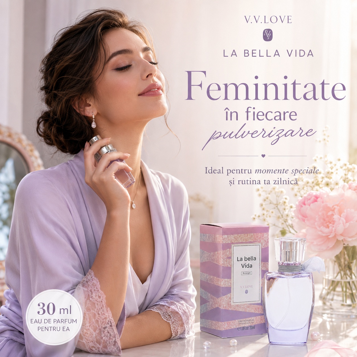 V.V. Love La Bella Vida Violet feminitate &icirc;n fiecare pulverizare