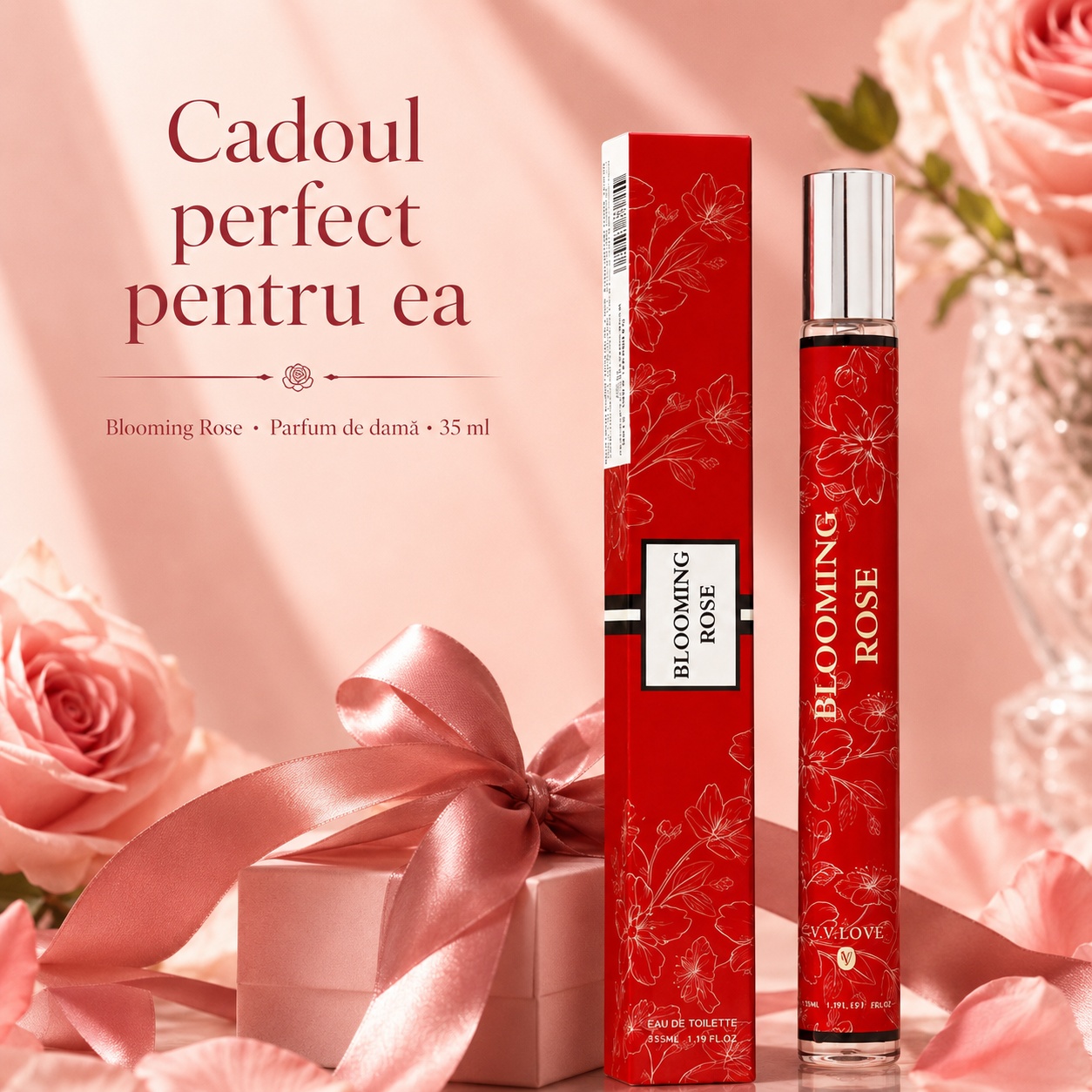 Parfum Blooming Rose 35 ml cadou perfect pentru ea parfum de damă romantic și elegant