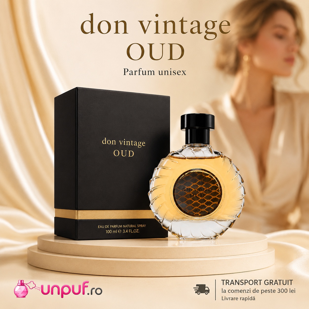 Don Vintage Oud parfum bărbătesc intens, elegant, memorabil și persistent