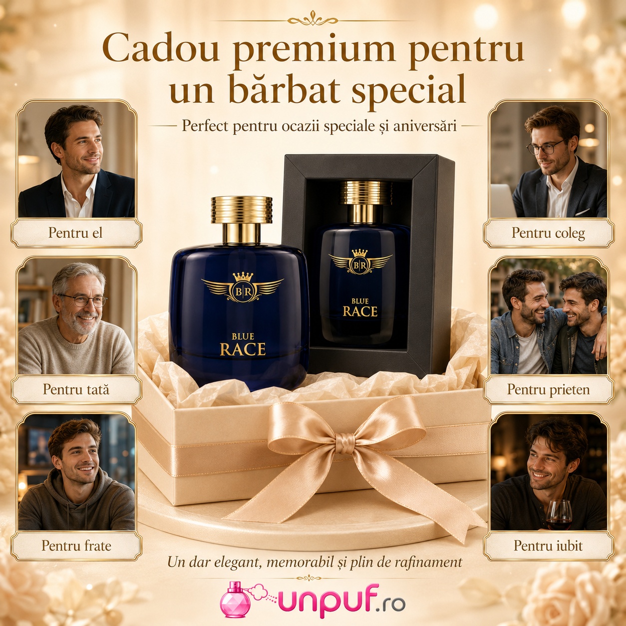 Cadou premium Emper Blue Race pentru el, tată, coleg, frate, prieten sau iubit