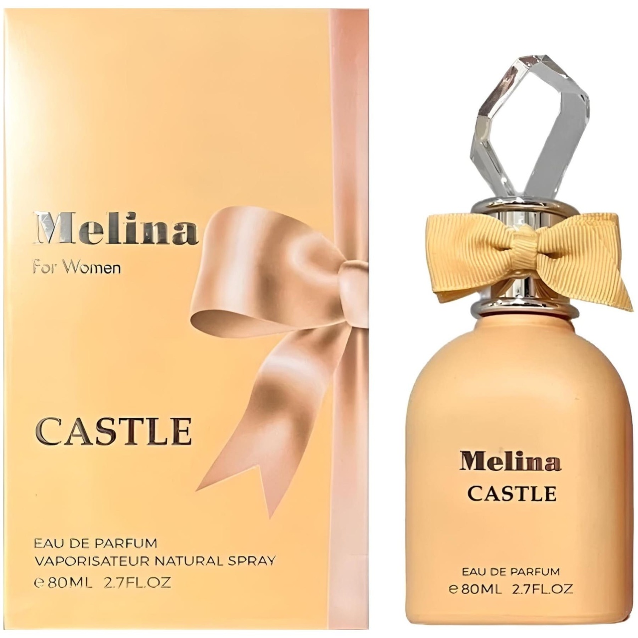 Produs real Emper Melina Castle 80 ml cu sticlă piersicie și cutie premium
