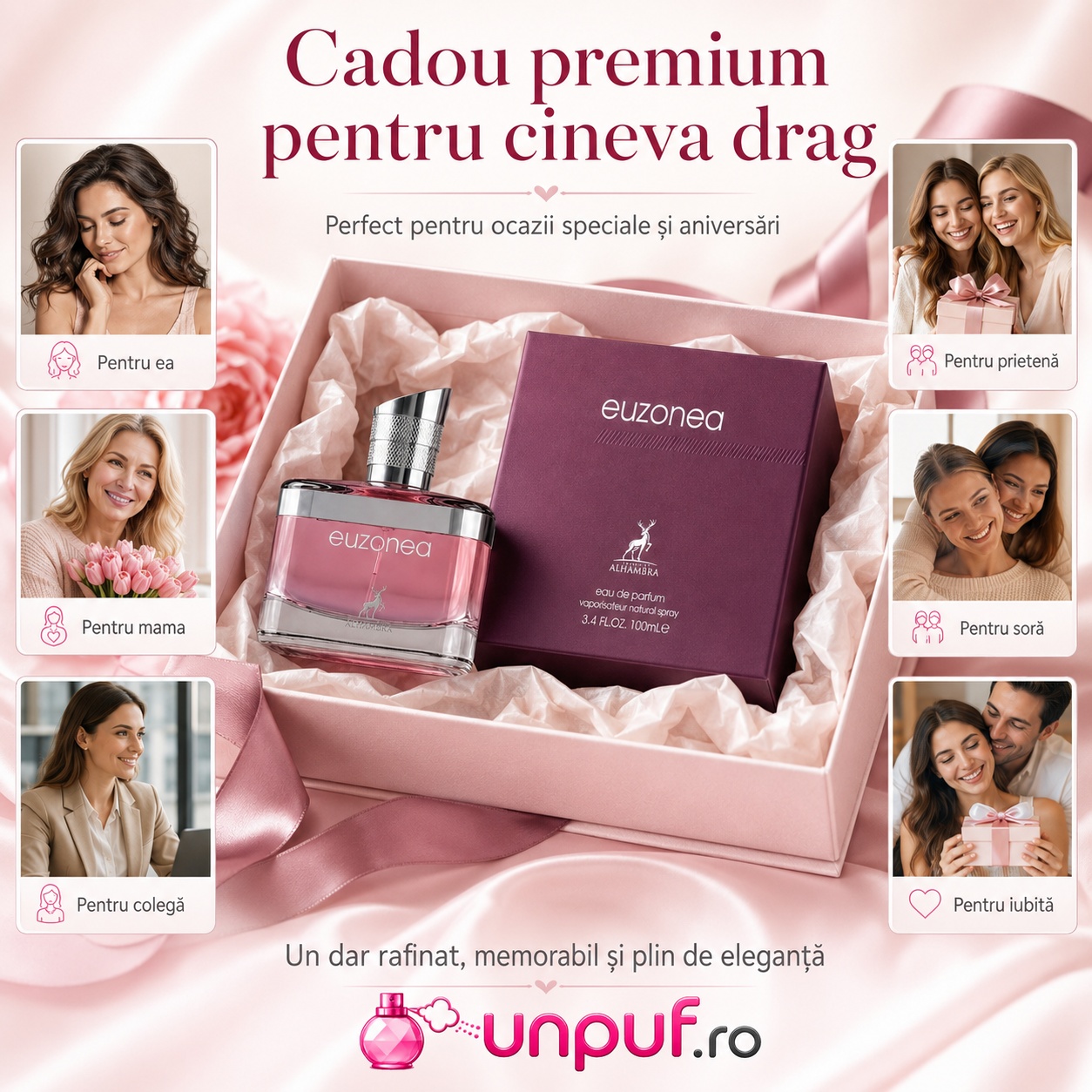 Cadou premium Euzonea Maison Alhambra pentru ea, mamă, soră, prietenă, colegă sau iubită