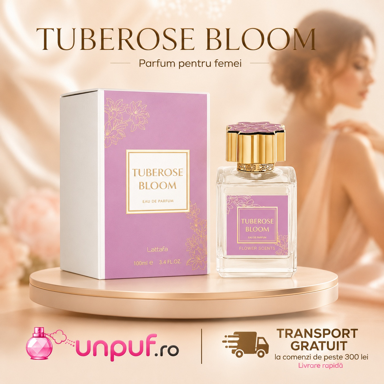 Tuberose Bloom Flower Scents parfum floral pentru femei cu transport gratuit la comenzi eligibile UnPuf.ro
