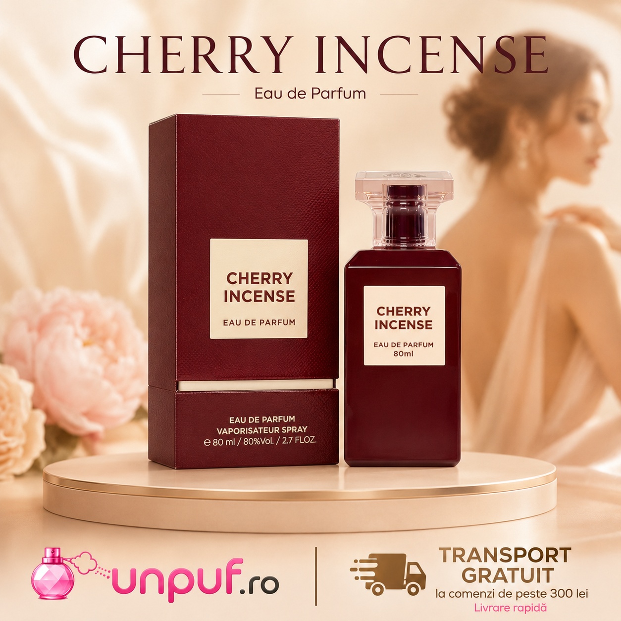 Fragrance World Cherry Incense 80ml cu transport gratuit la comenzi eligibile UnPuf.ro
