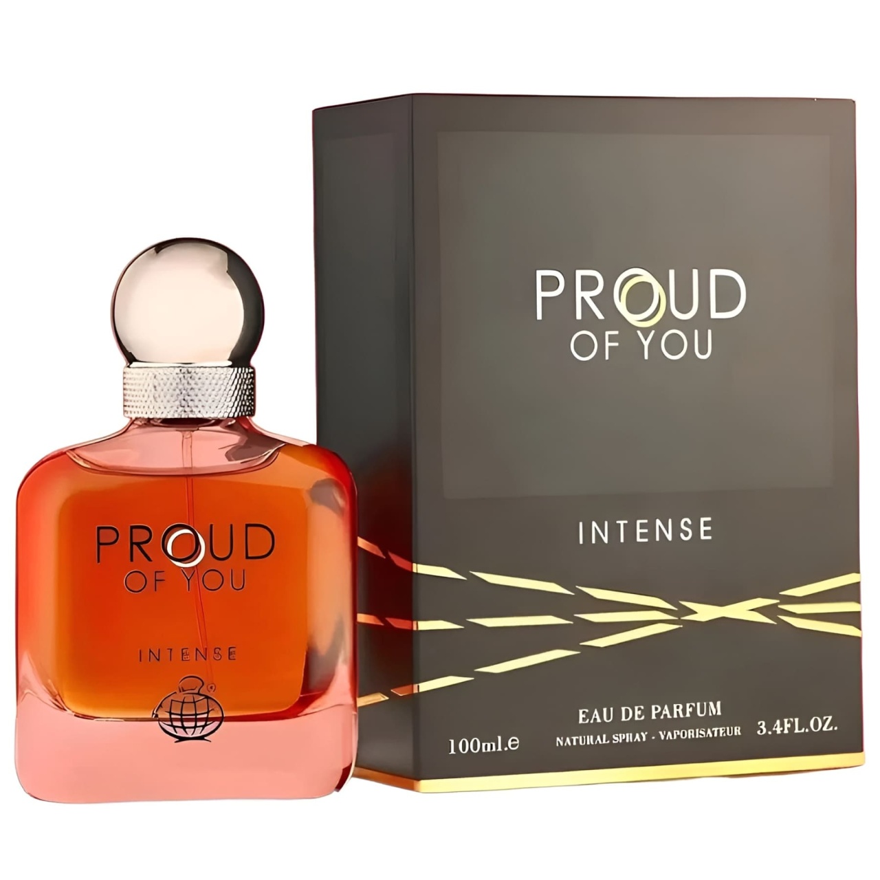 Parfum Fragrance World Proud Of You Intense 100 ml cu sticlă și cutie, parfum arabesc bărbătesc original