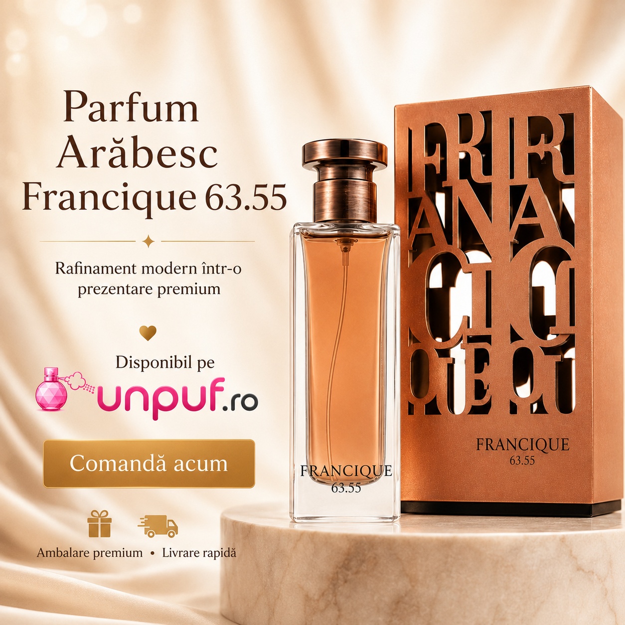 Parfum Arăbesc Francique 63.55 French Avenue rafinament modern &icirc;n prezentare premium