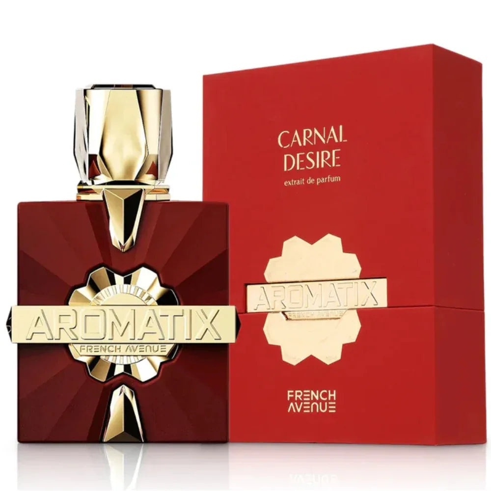 Produs real Carnal Desire Aromatix French Avenue 100 ml cu sticlă roșie și cutie originală
