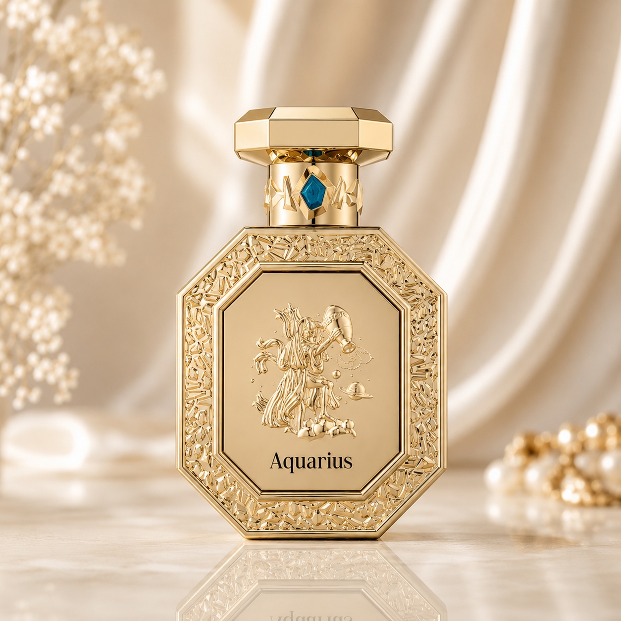 Sticlă parfum Genesis Aquarius French Avenue 90 ml pe fundal luminos premium