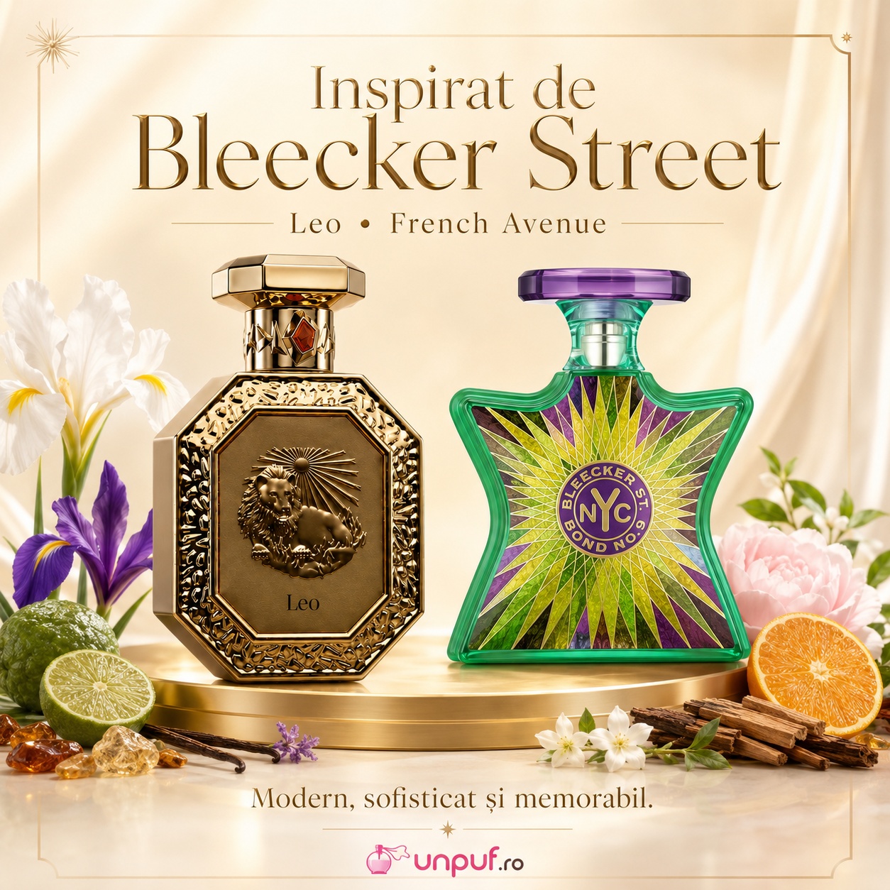Parfum Genesis Leo French Avenue inspirat de Bleecker Street, modern, sofisticat și memorabil