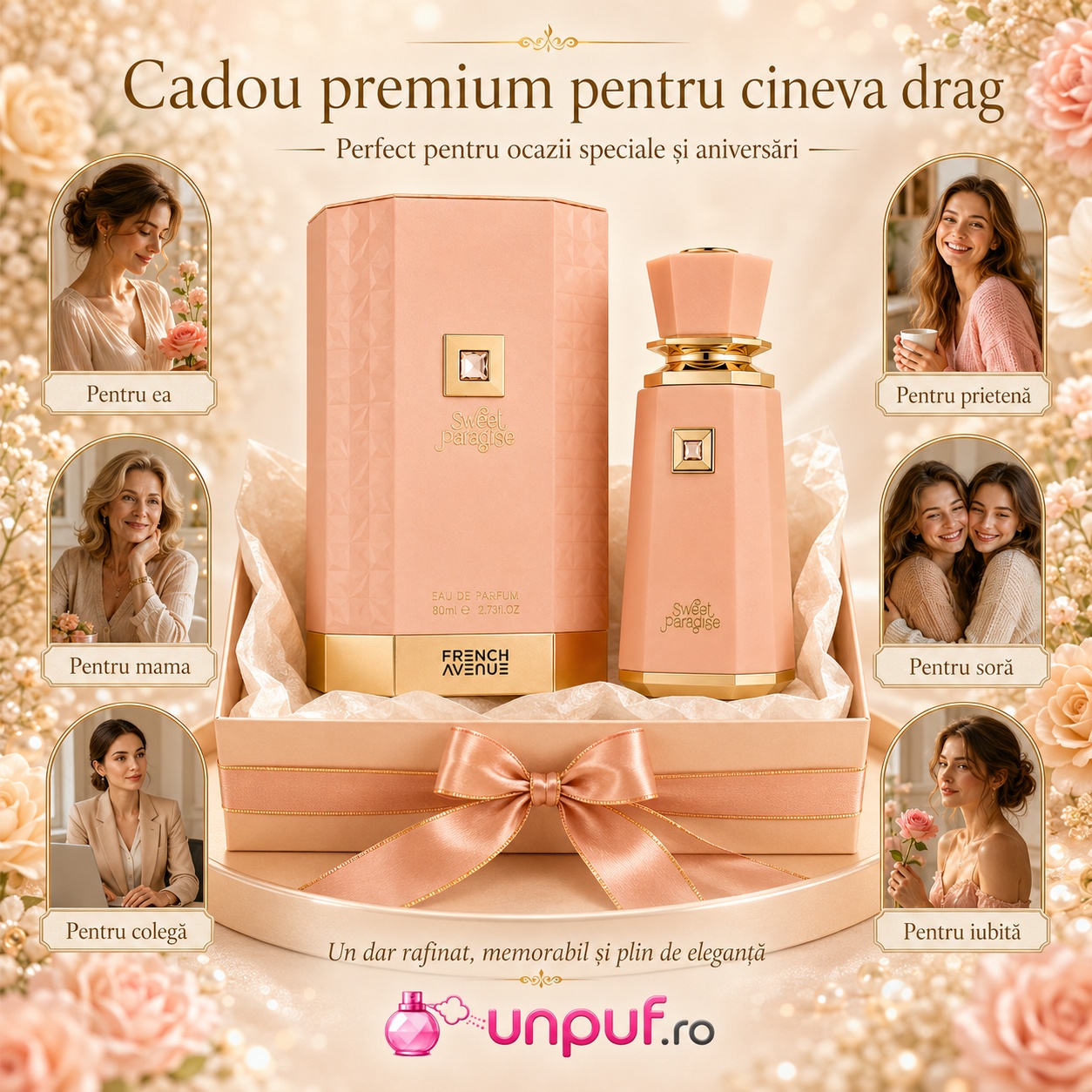 Sweet Paradise French Avenue cadou premium pentru ea pentru prietenă pentru mamă pentru soră colegă sau iubită