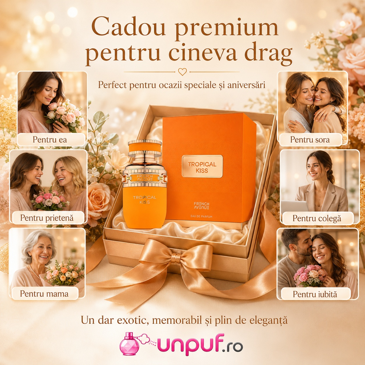 Tropical Kiss French Avenue cadou premium pentru ea pentru mamă pentru soră pentru prietenă pentru colegă sau pentru iubită