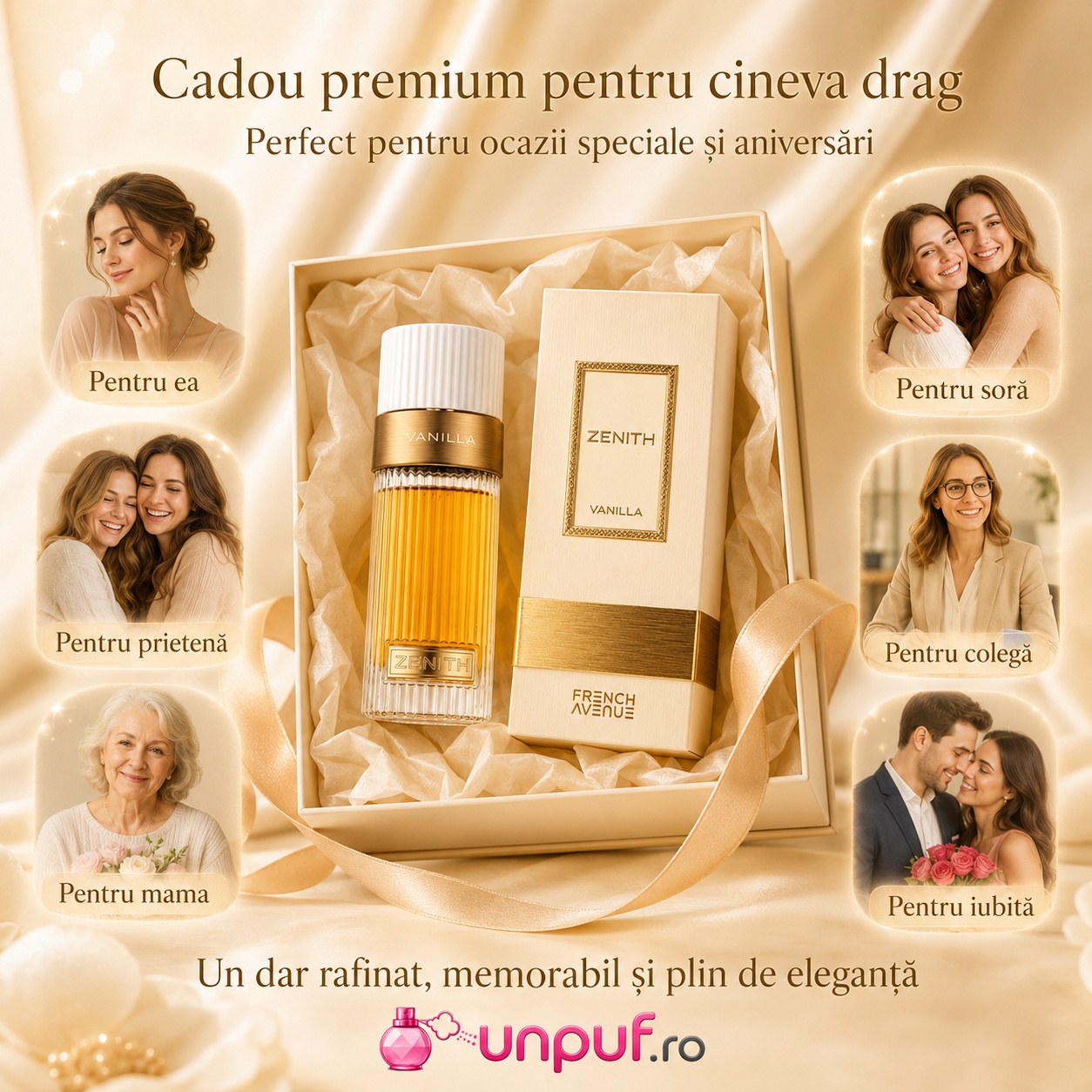 French Avenue Zenith Vanilla cadou premium pentru ea, mamă, soră, prietenă, colegă sau iubită