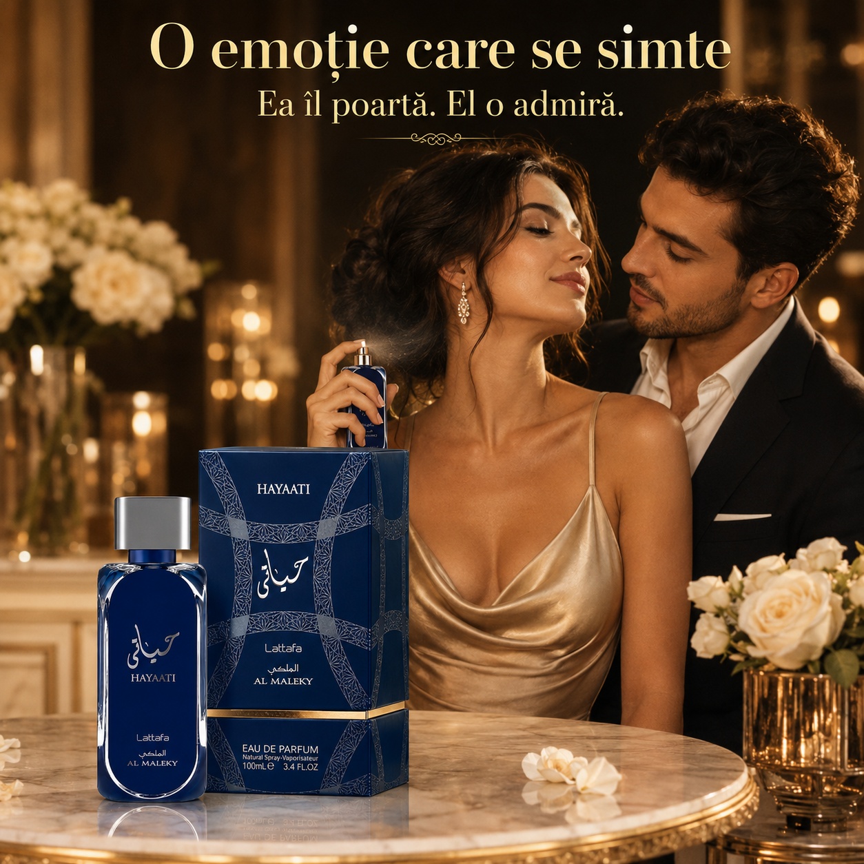 Hayaati Al Maleky Lattafa parfum romantic bărbătesc, o emoție care se simte