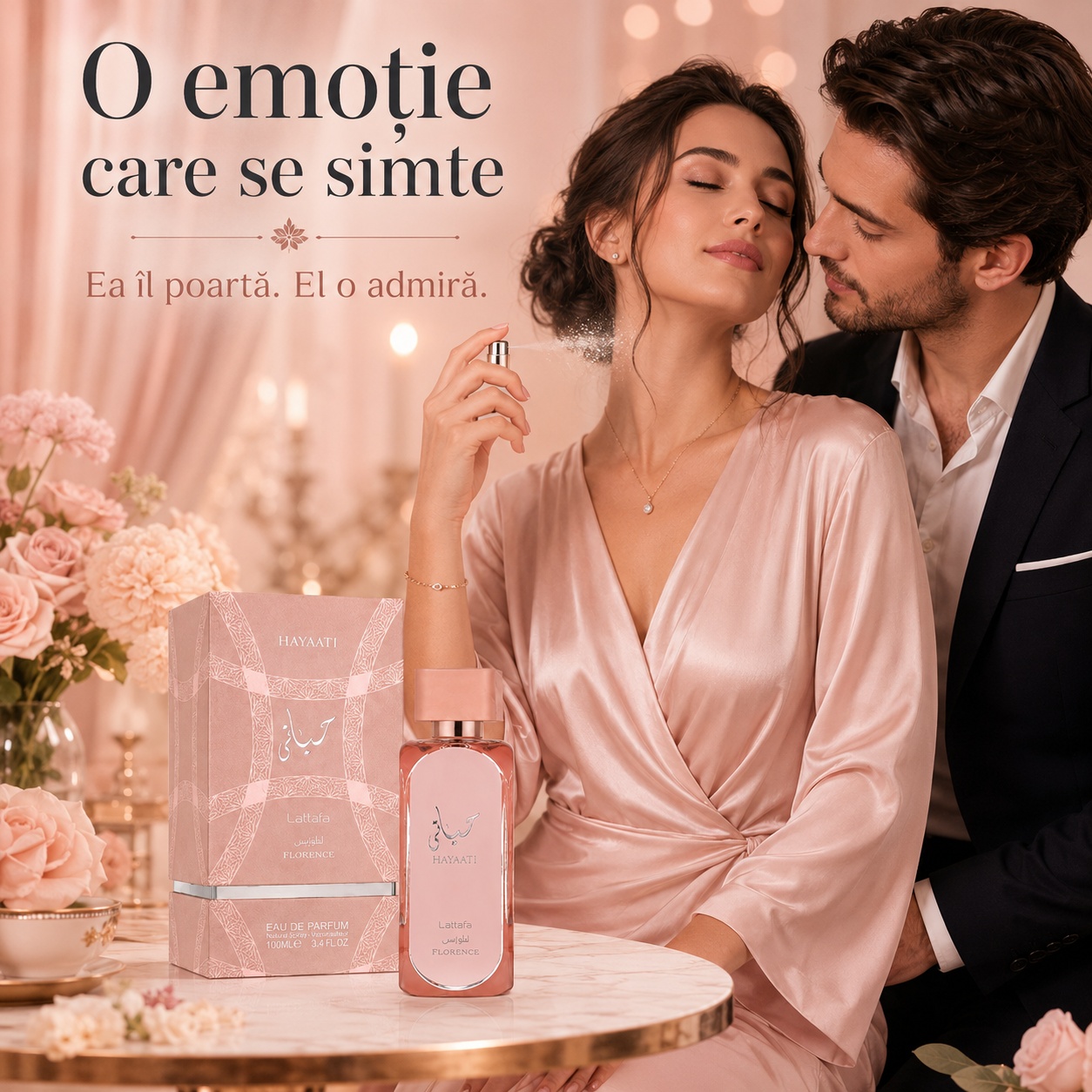 Hayaati Florence Lattafa parfum romantic de damă, o emoție care se simte