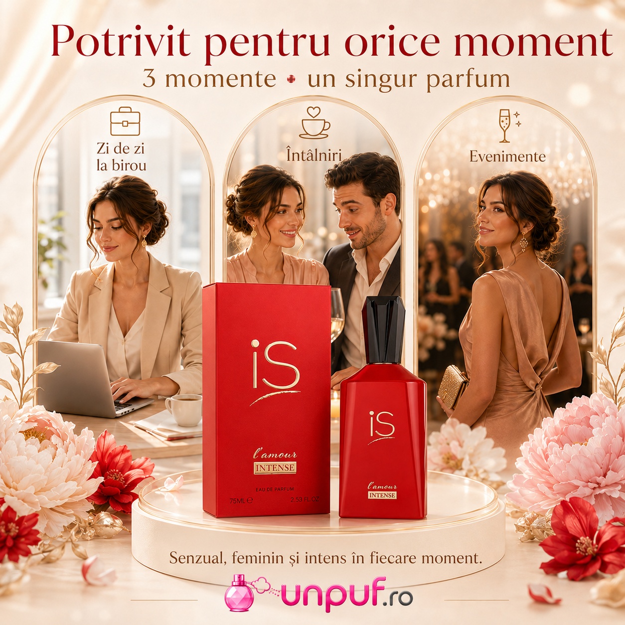 iS l'Amour Intense parfum potrivit pentru zi de zi birou &icirc;nt&acirc;lniri și evenimente