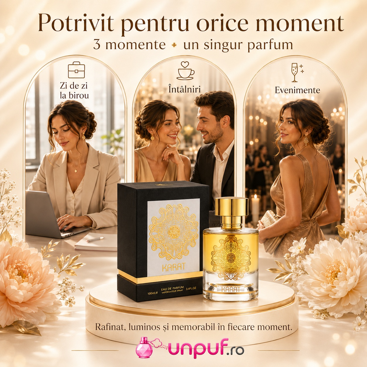 Karat Maison Alhambra potrivit pentru zi de zi la birou &icirc;nt&acirc;lniri și evenimente parfum unisex rafinat