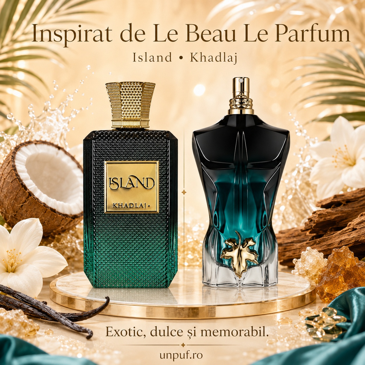Khadlaj Island direcție vizuală Le Beau Le Parfum, parfum exotic dulce și memorabil