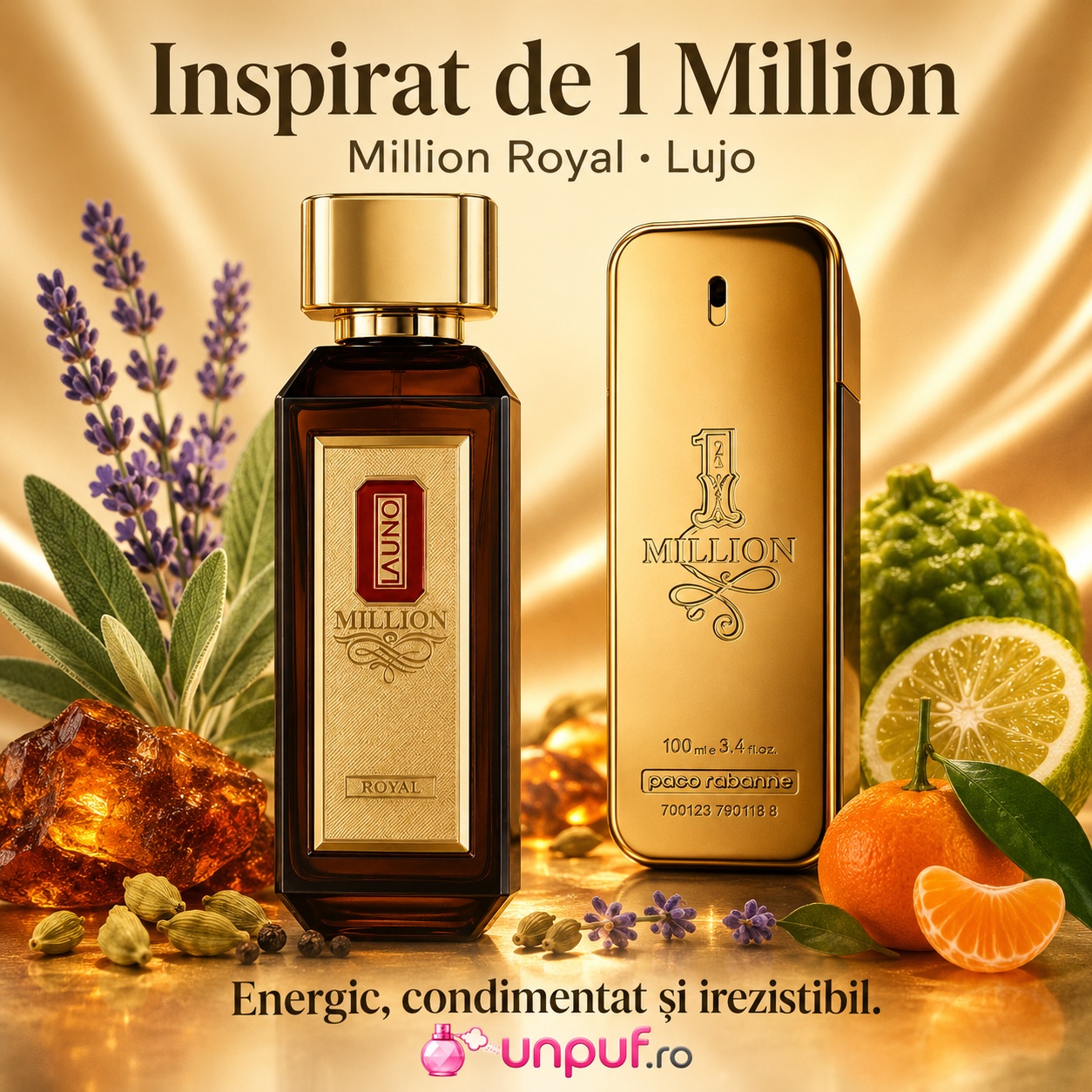 La Uno Million Royal Fragrance World inspirat din 1 Million Royal Rabanne