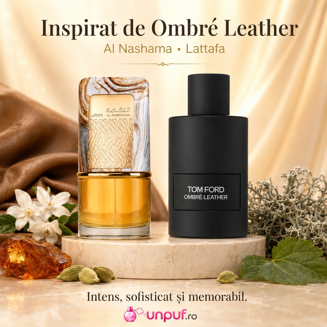 Lattafa Al Nashama inspirat din Ombre Leather parfum unisex intens sofisticat și memorabil