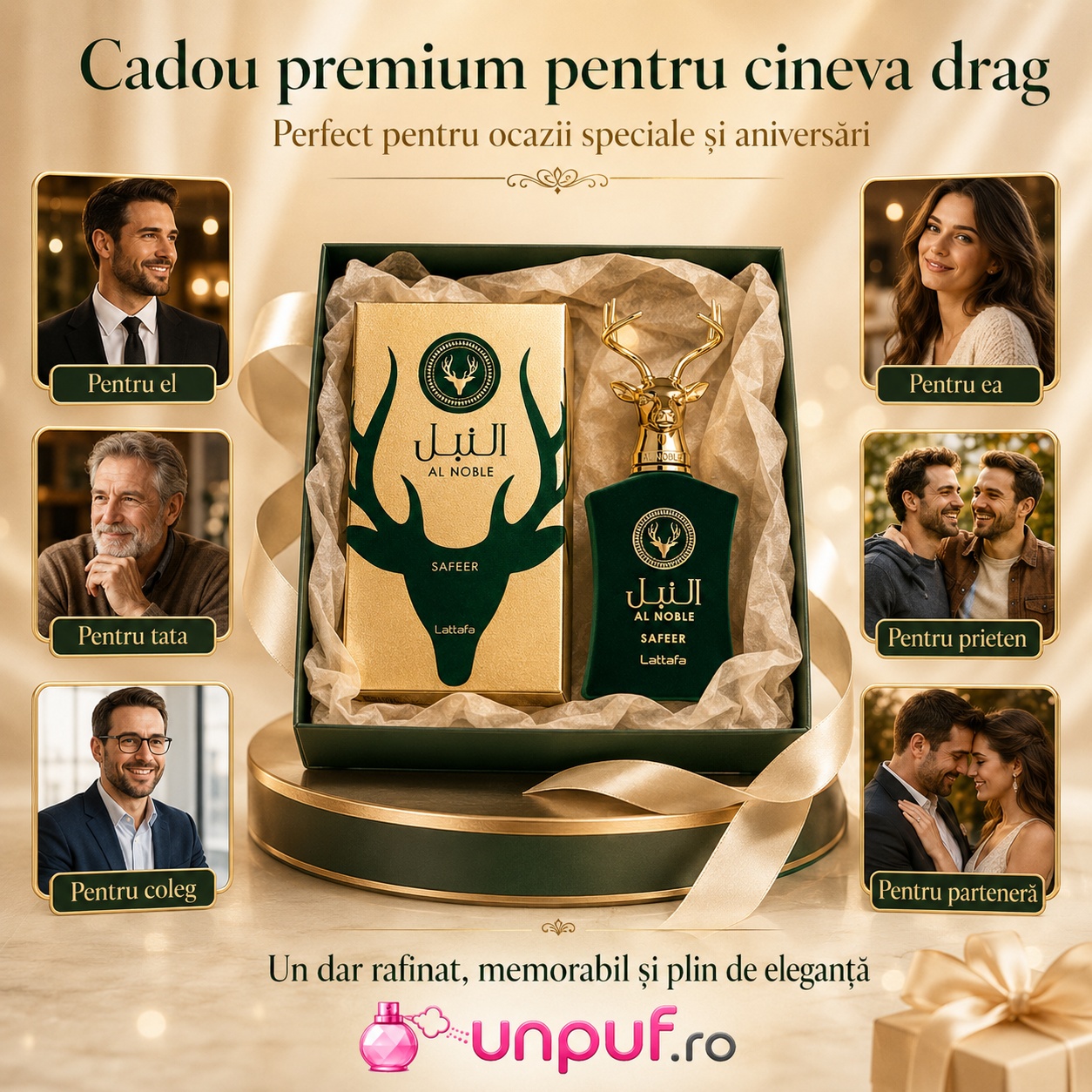 Lattafa Al Noble Safeer cadou premium pentru femei și bărbați, parfum arăbesc elegant