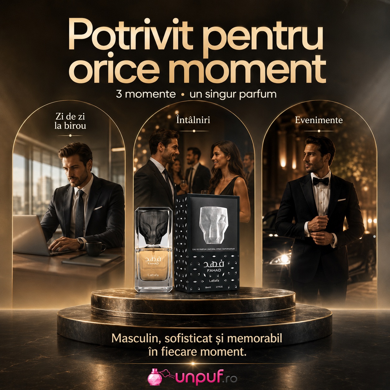 Lattafa Fahad potrivit pentru birou, întâlniri și evenimente, parfum masculin sofisticat și memorabil