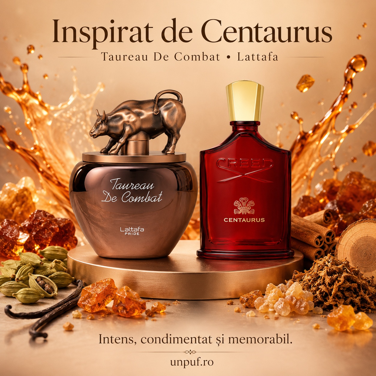 Lattafa Pride Taurean De Combat parfum inspirat din Centaurus cu aromă intensă, condimentată și memorabilă