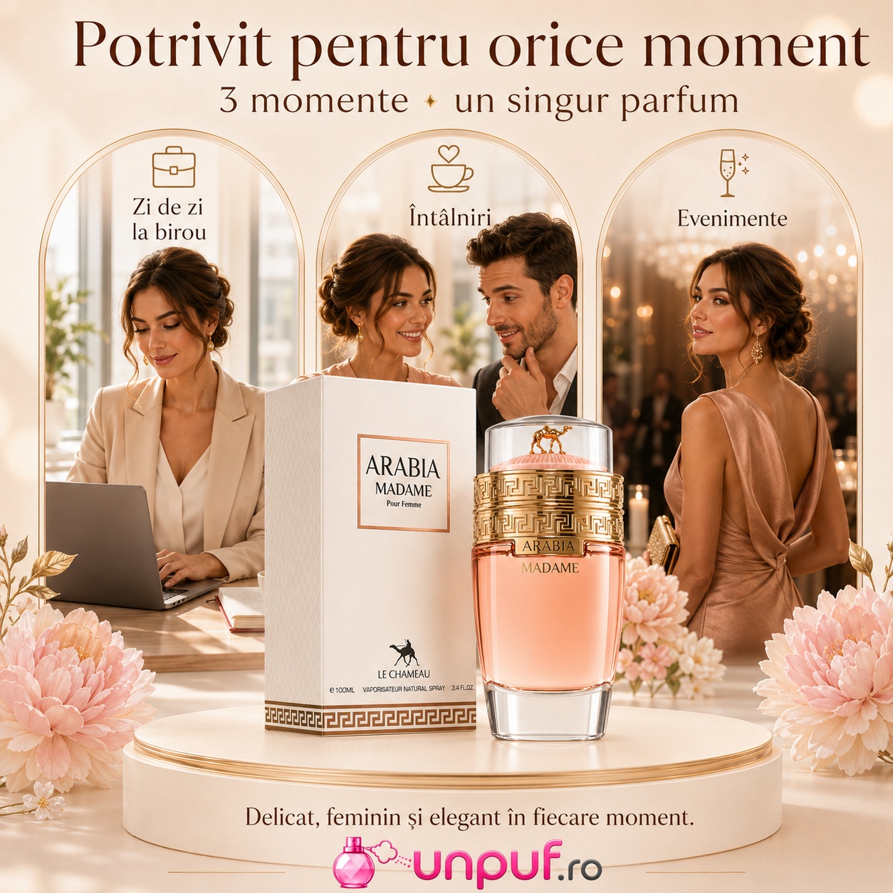 Parfum Le Chameau Arabia Madame potrivit pentru zi de zi la birou &icirc;nt&acirc;lniri și evenimente