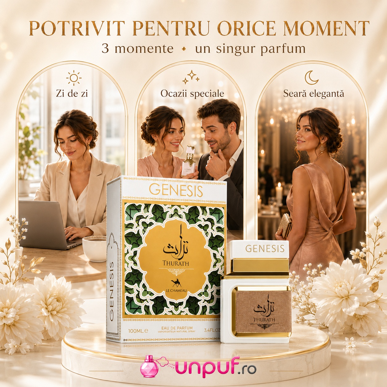 Parfum Le Chameau Genesis Thurath potrivit pentru zi de zi ocazii speciale și seară elegantă