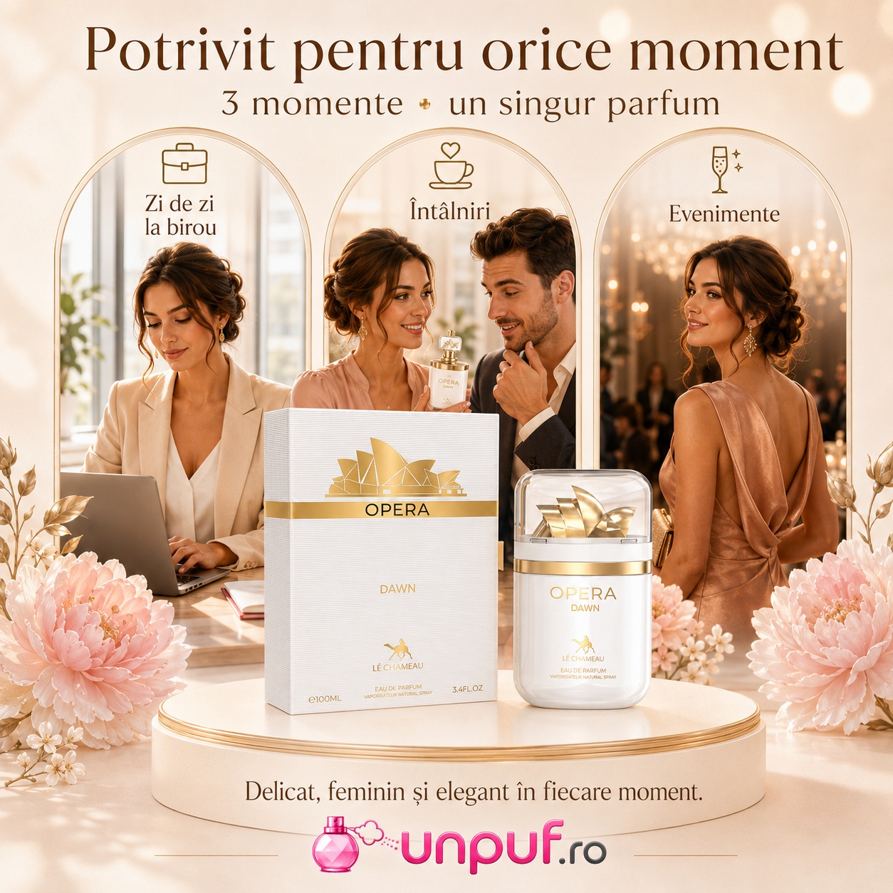 Parfum Le Chameau Opera Dawn potrivit pentru zi de zi la birou, &icirc;nt&acirc;lniri și evenimente elegante