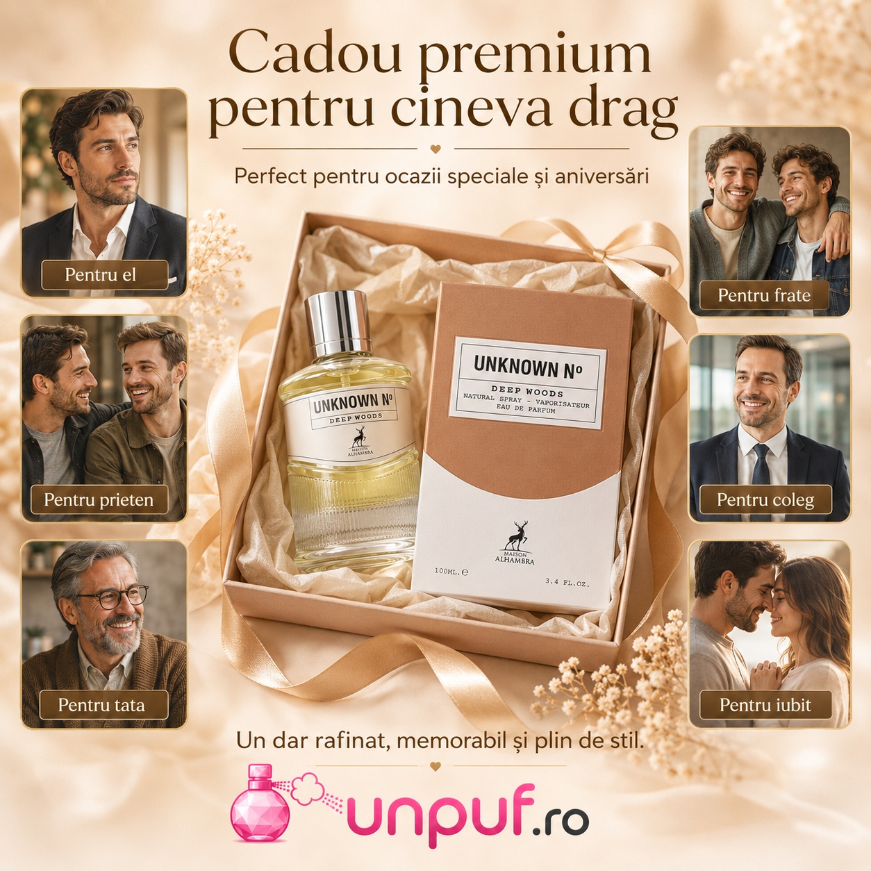 Unknown No Deep Woods cadou premium pentru el, tată, frate, coleg, prieten sau iubit