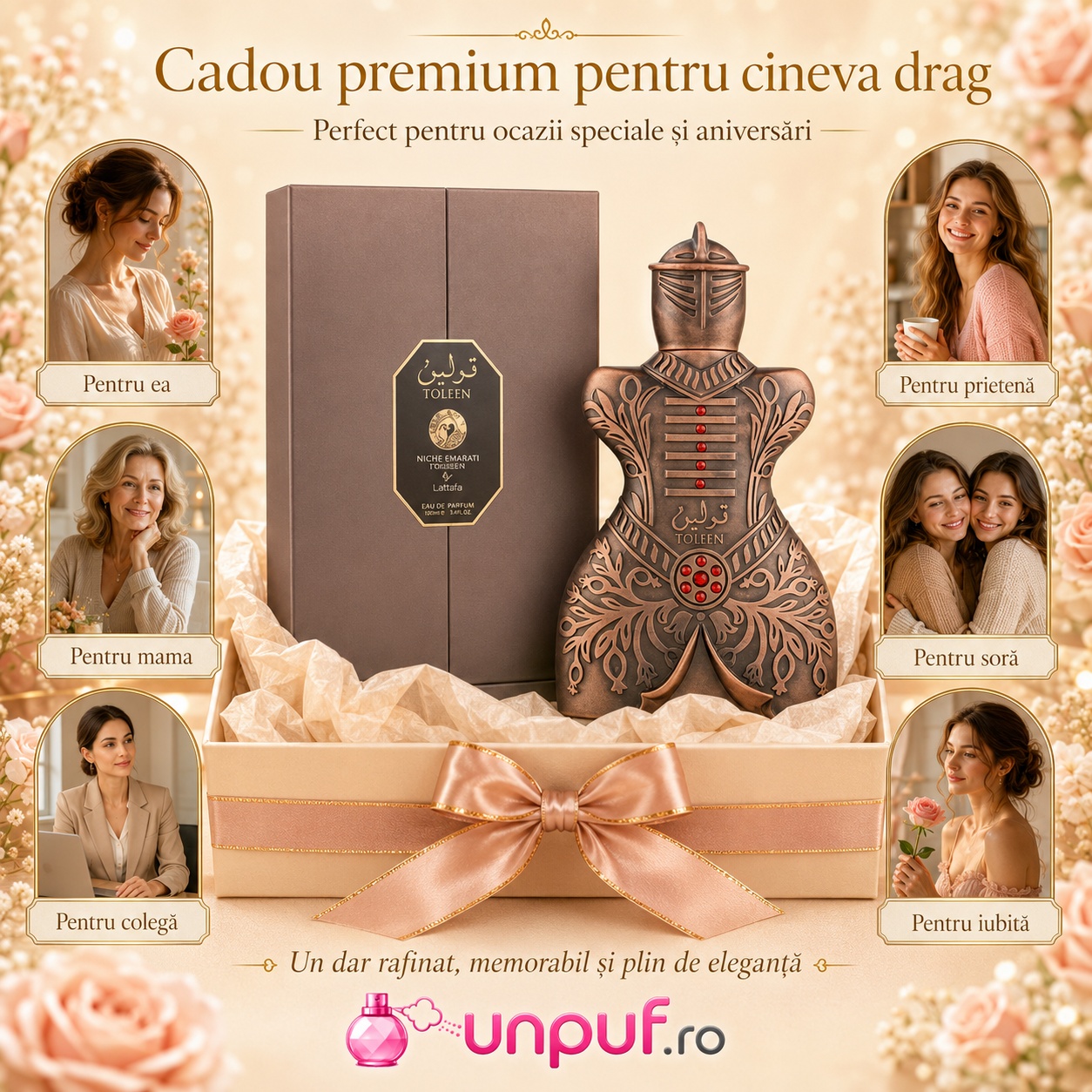 Niche Emarati Toleen cadou premium pentru ea, mamă, prietenă, soră, colegă sau iubită