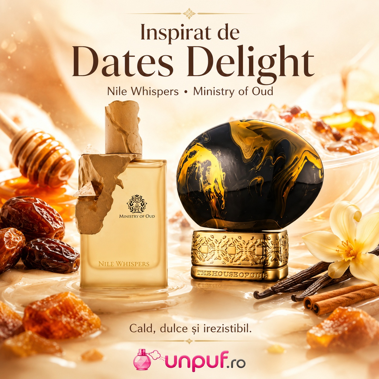 Nile Whispers inspirat de Dates Delight The House Of Oud, parfum cald, dulce și irezistibil