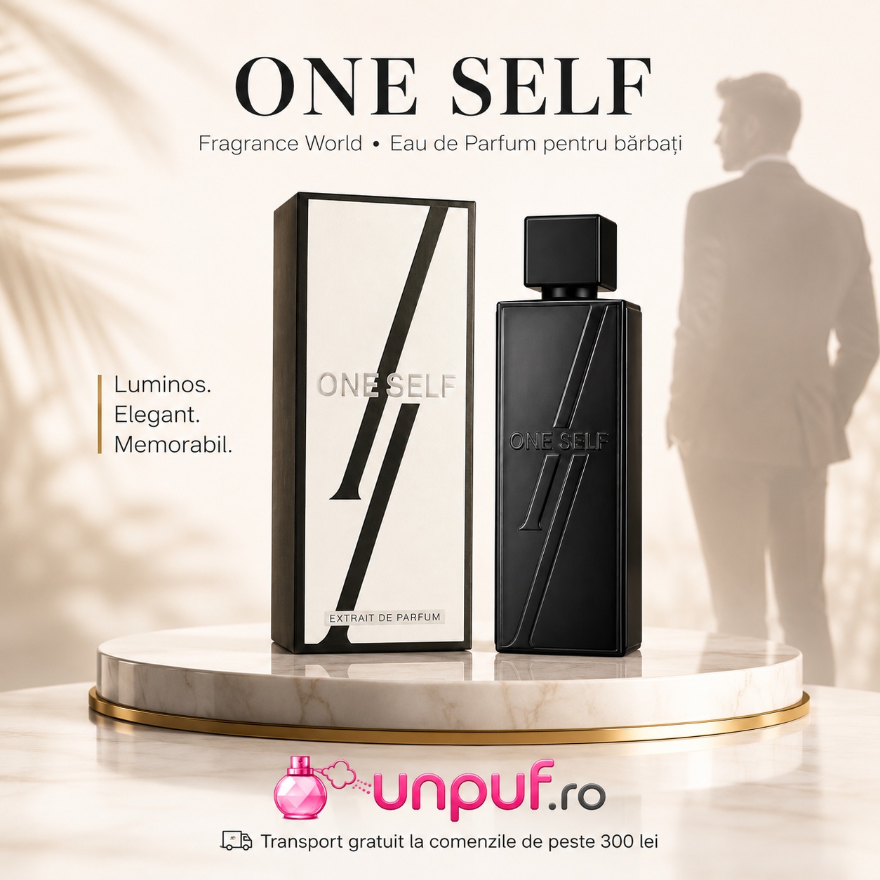 One Self Fragrance World parfum masculin luminos elegant și memorabil cu prezentare premium