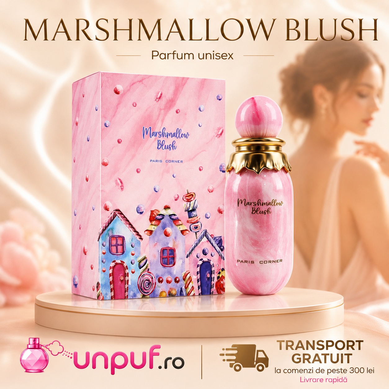 Marshmallow Blush Paris Corner parfum arăbesc de damă gurmand dulce și elegant