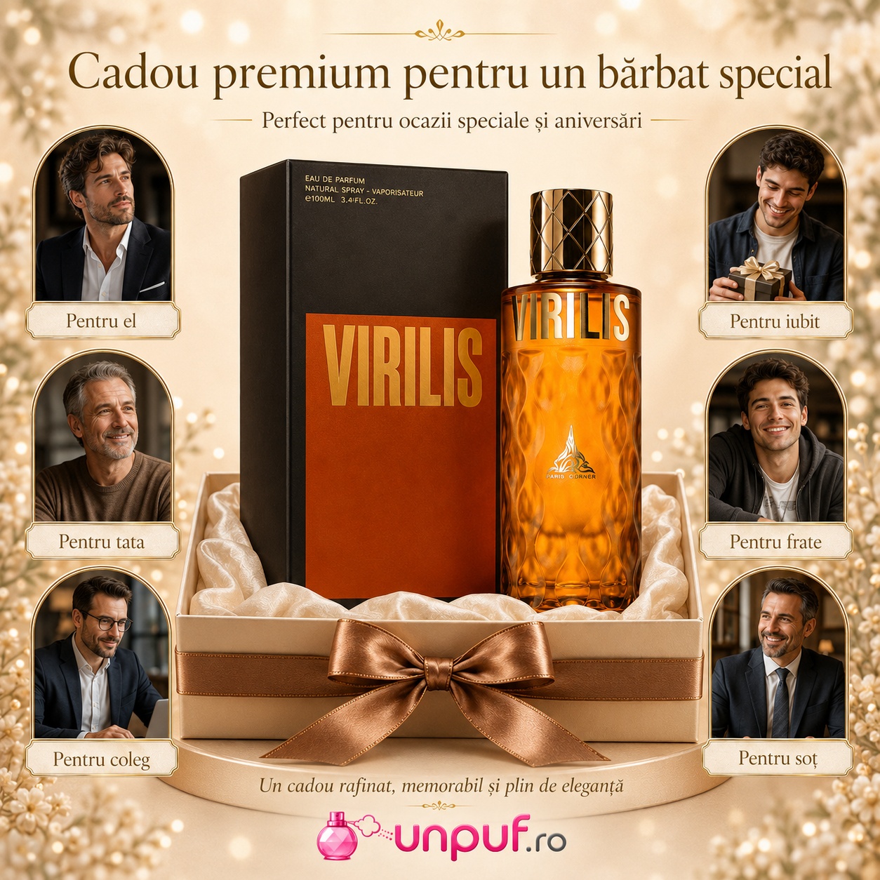 Paris Corner Virilis cadou premium pentru un bărbat special, parfum elegant și memorabil
