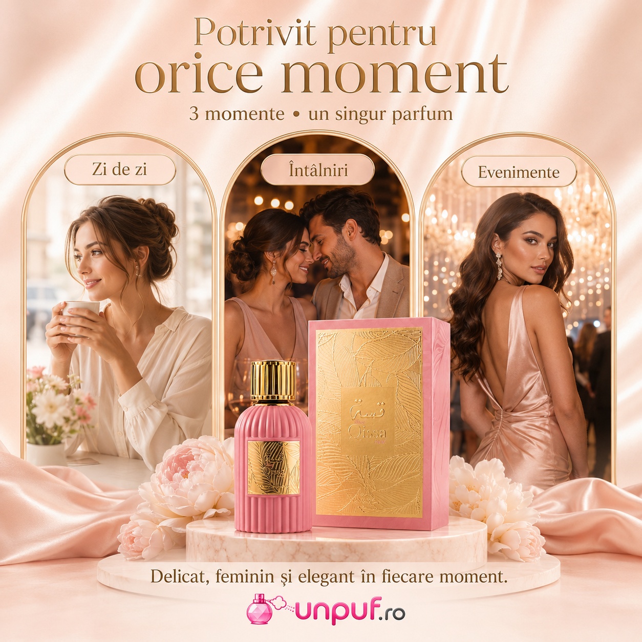 Qissa Pink Paris Corner potrivit pentru zi de zi &icirc;nt&acirc;lniri și evenimente parfum feminin delicat