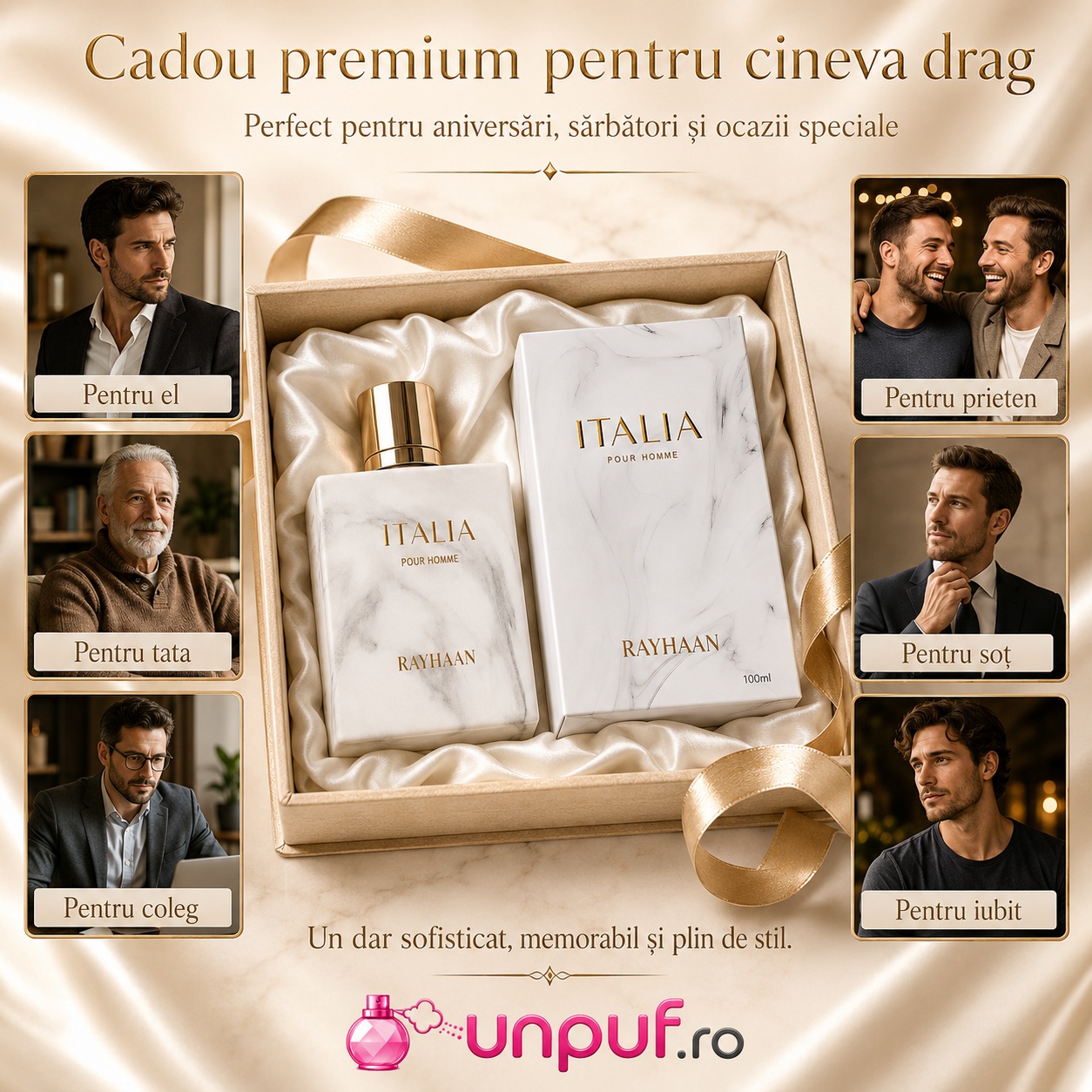 Rayhaan Italia cadou premium pentru el, tată, soț, prieten, coleg sau iubit