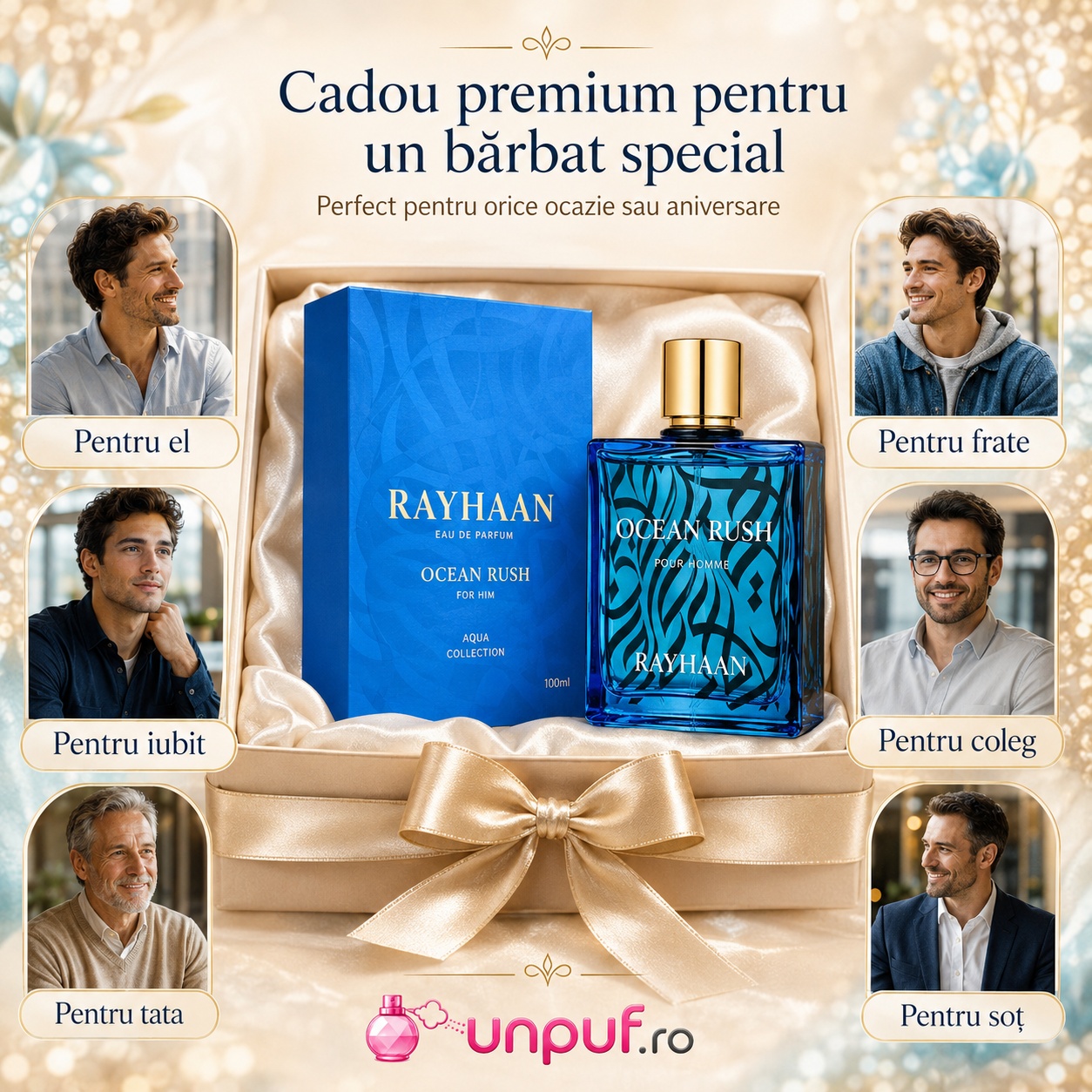 Rayhaan Ocean Rush Men cadou premium pentru el, frate, iubit, coleg, tată sau soț